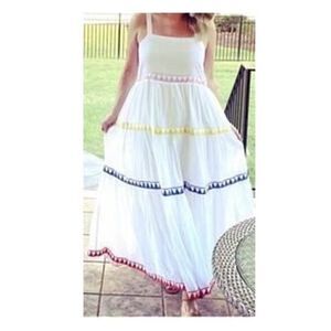 Oliphant Salsa Tiered Maxi Dress Sz. S